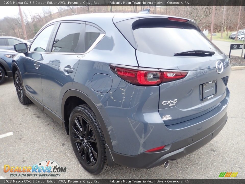 2023 Mazda CX-5 S Carbon Edition AWD Polymetal Gray / Red Photo #5