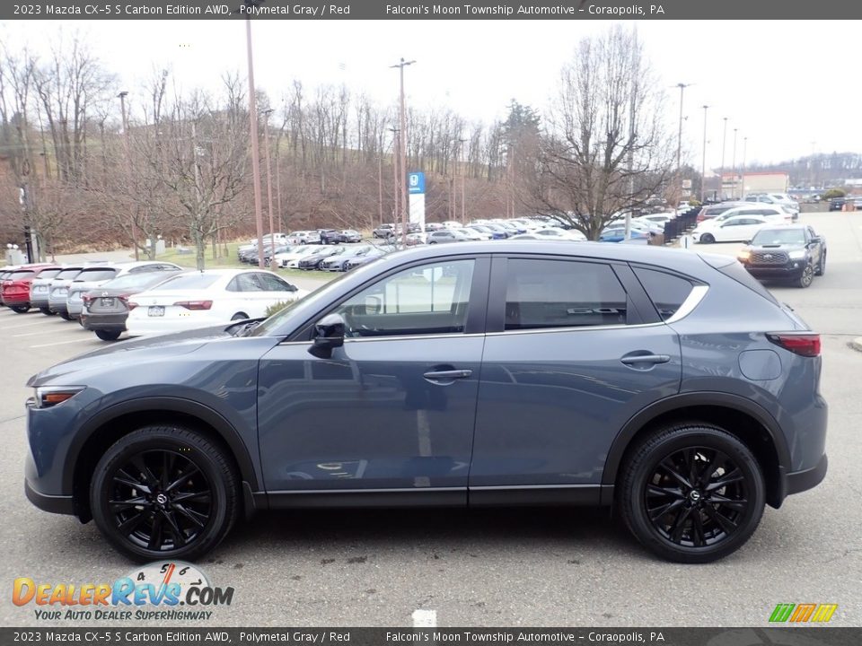 2023 Mazda CX-5 S Carbon Edition AWD Polymetal Gray / Red Photo #6