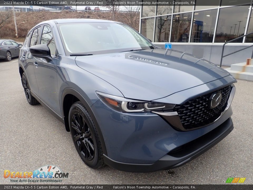 2023 Mazda CX-5 S Carbon Edition AWD Polymetal Gray / Red Photo #9