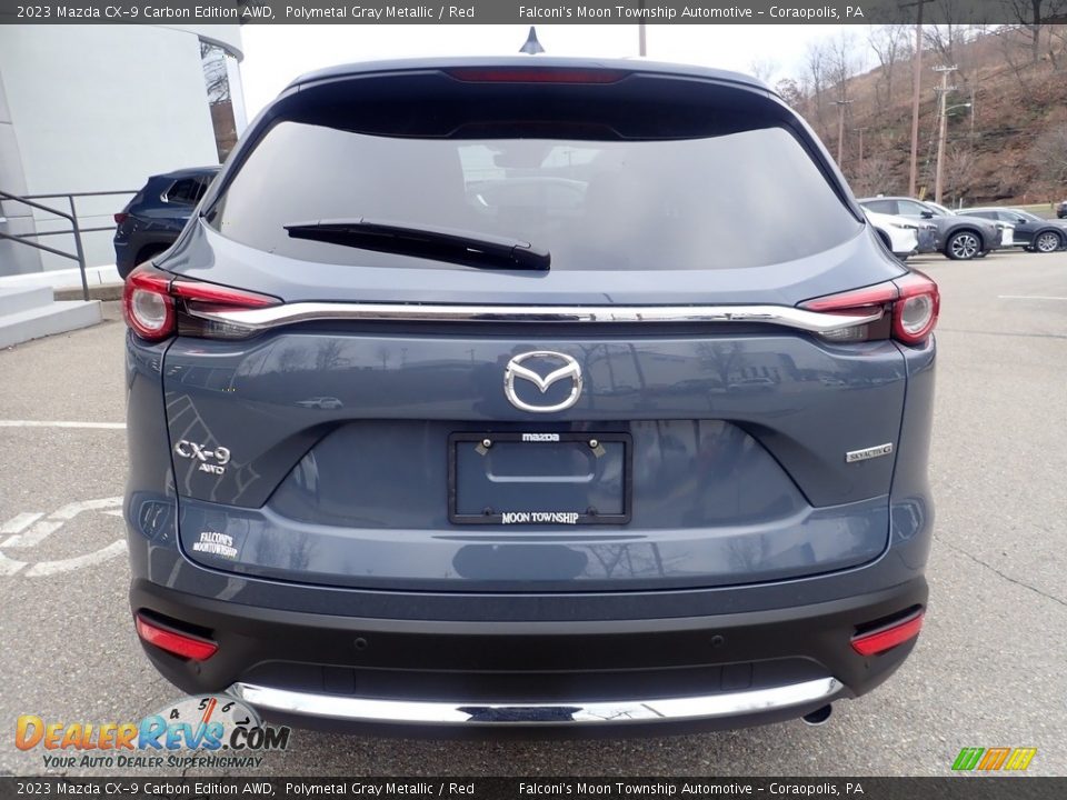 2023 Mazda CX-9 Carbon Edition AWD Polymetal Gray Metallic / Red Photo #3