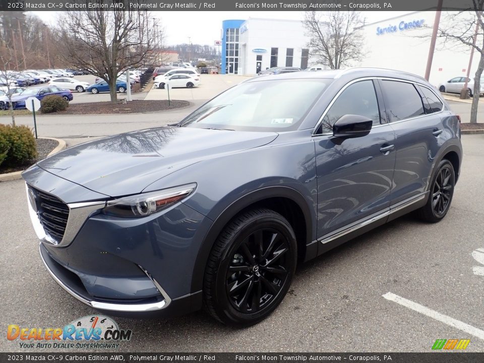 2023 Mazda CX-9 Carbon Edition AWD Polymetal Gray Metallic / Red Photo #7