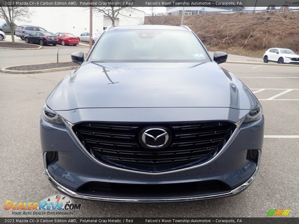 2023 Mazda CX-9 Carbon Edition AWD Polymetal Gray Metallic / Red Photo #8