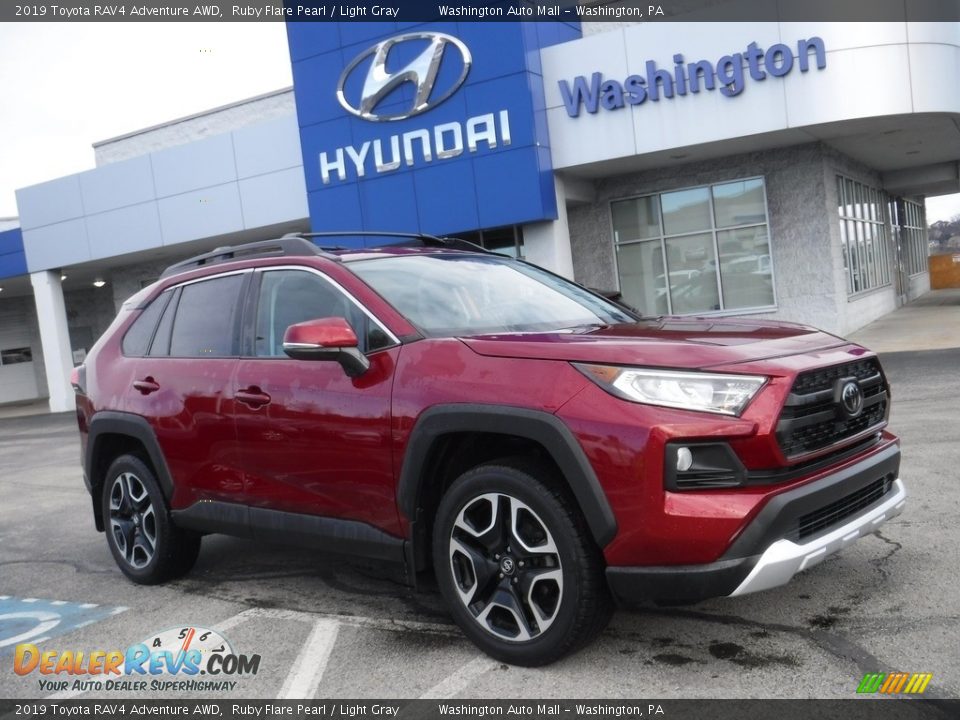 2019 Toyota RAV4 Adventure AWD Ruby Flare Pearl / Light Gray Photo #1