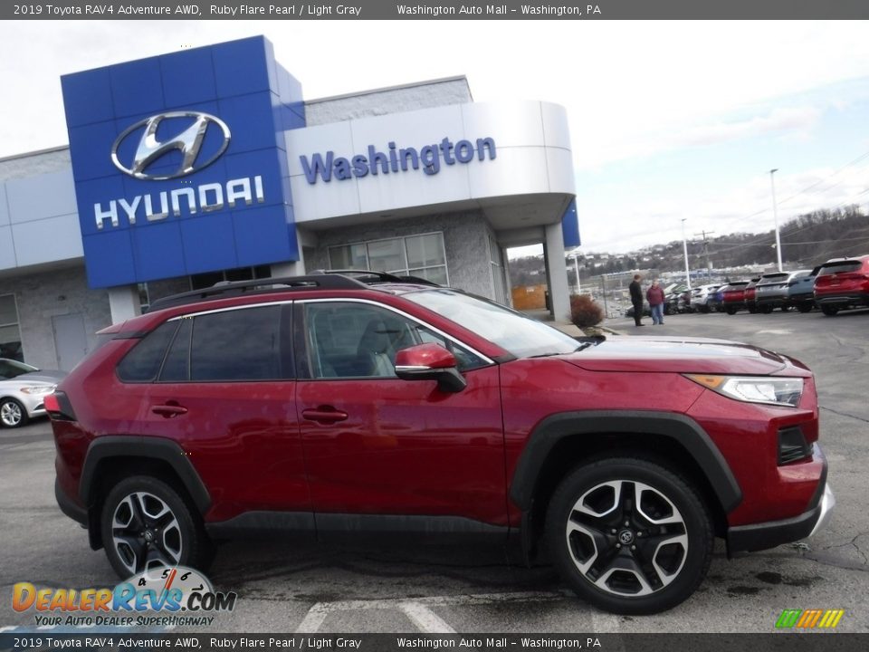 2019 Toyota RAV4 Adventure AWD Ruby Flare Pearl / Light Gray Photo #2