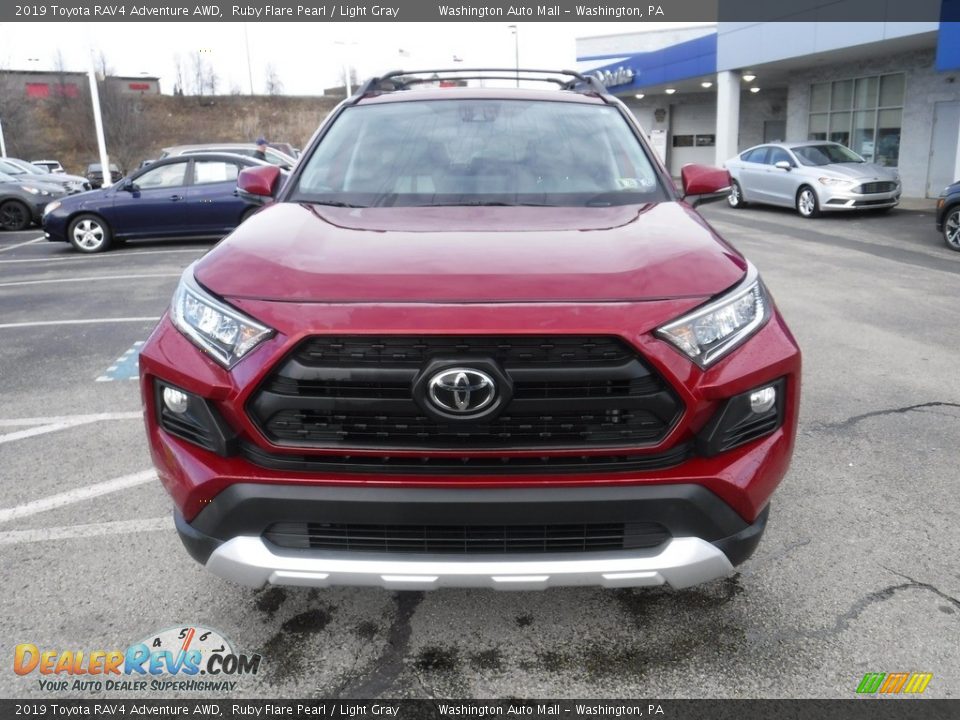 2019 Toyota RAV4 Adventure AWD Ruby Flare Pearl / Light Gray Photo #5