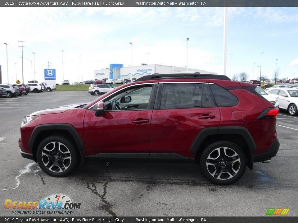 2019 Toyota RAV4 Adventure AWD Ruby Flare Pearl / Light Gray Photo #7