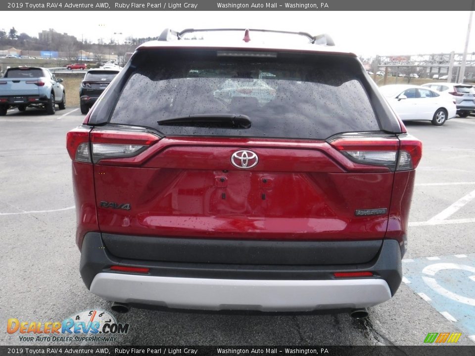 2019 Toyota RAV4 Adventure AWD Ruby Flare Pearl / Light Gray Photo #9