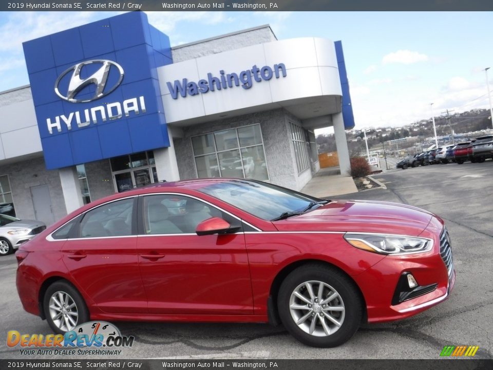 2019 Hyundai Sonata SE Scarlet Red / Gray Photo #2