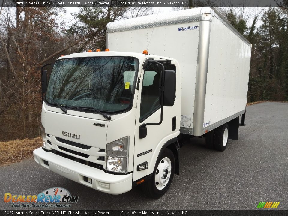 White 2022 Isuzu N Series Truck NPR-HD Chassis Photo #2