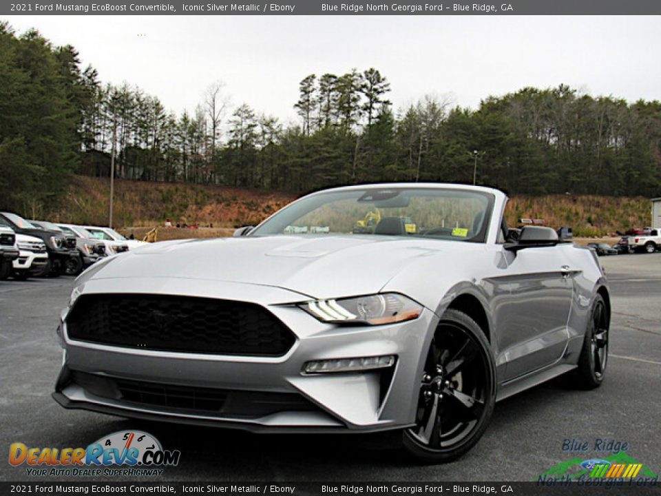Iconic Silver Metallic 2021 Ford Mustang EcoBoost Convertible Photo #1