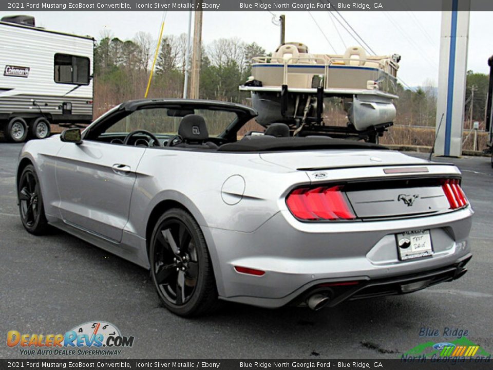 2021 Ford Mustang EcoBoost Convertible Iconic Silver Metallic / Ebony Photo #3