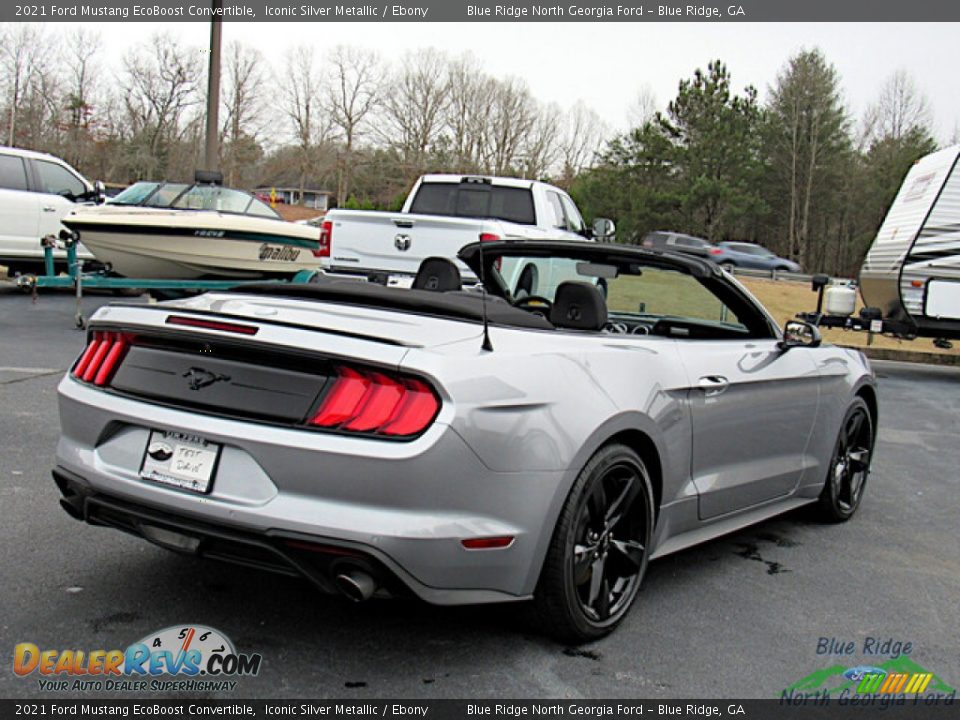 2021 Ford Mustang EcoBoost Convertible Iconic Silver Metallic / Ebony Photo #5