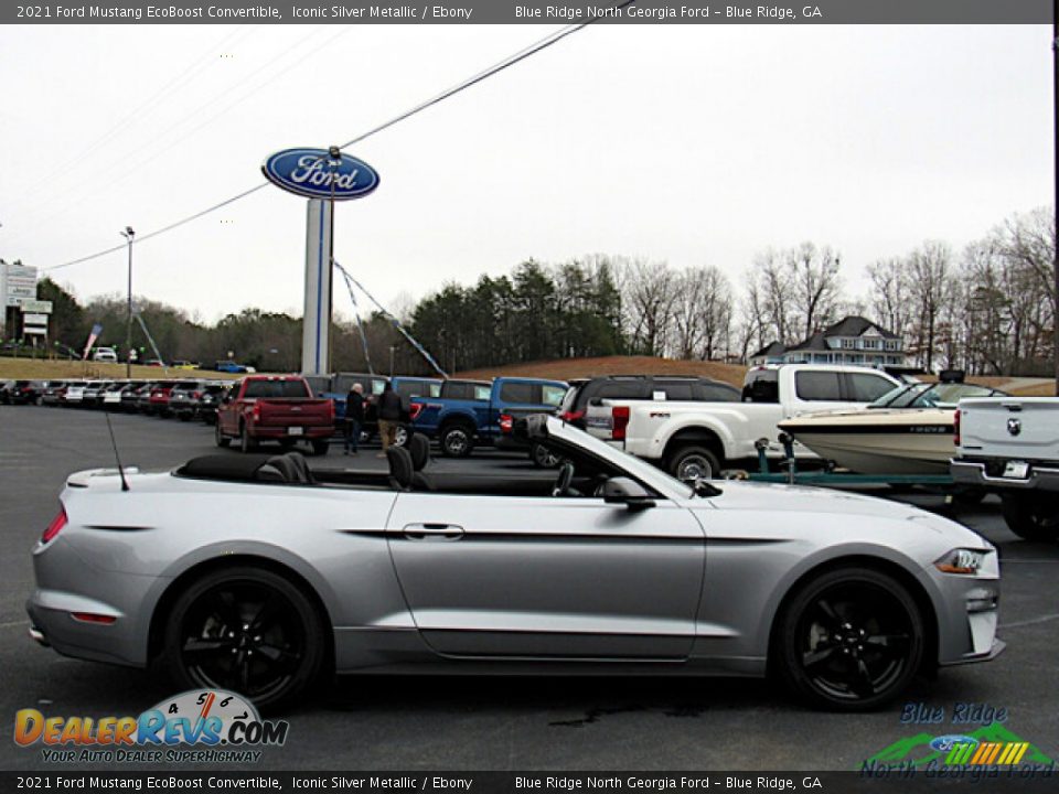 2021 Ford Mustang EcoBoost Convertible Iconic Silver Metallic / Ebony Photo #6