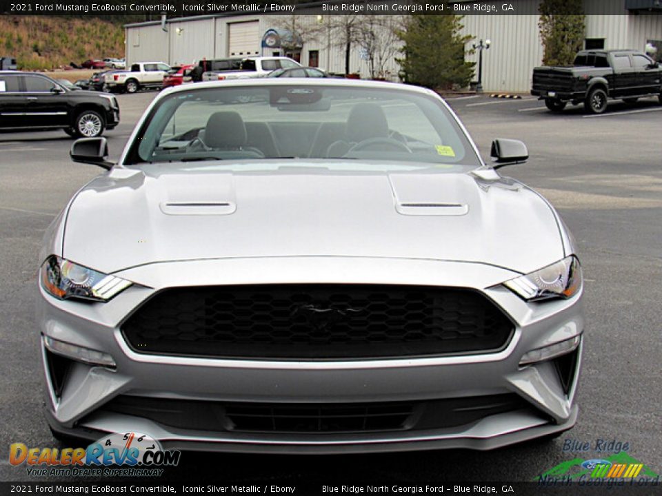 Iconic Silver Metallic 2021 Ford Mustang EcoBoost Convertible Photo #8