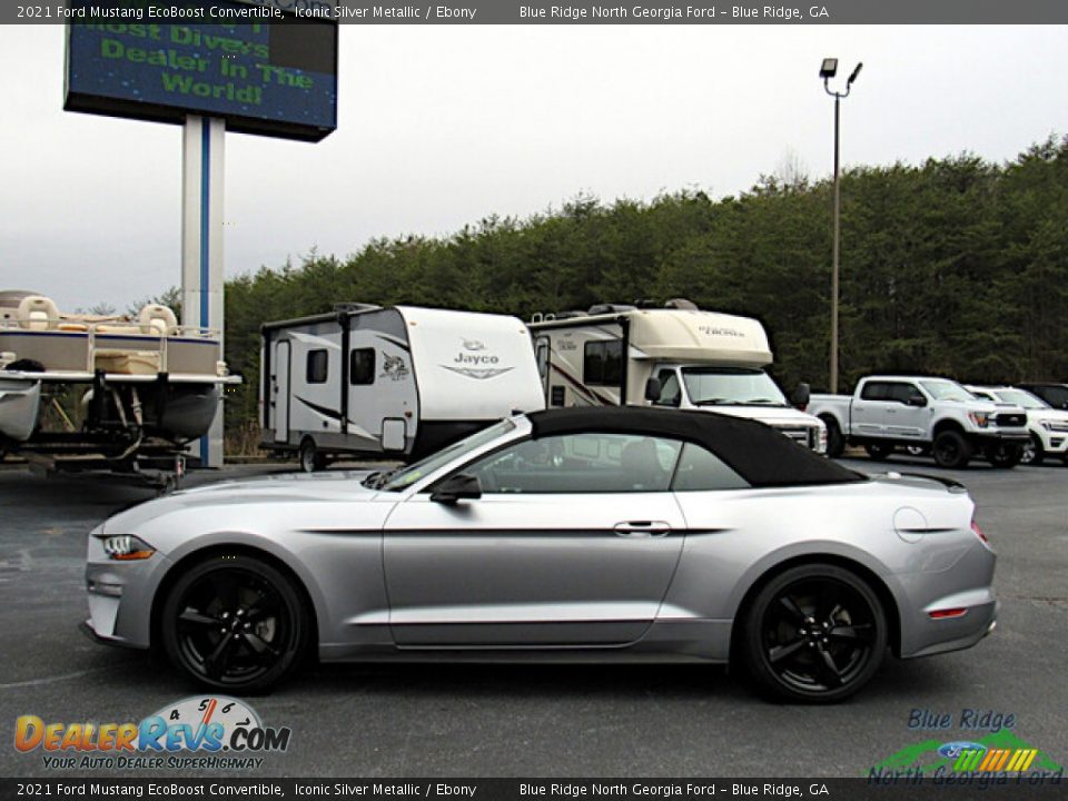 Iconic Silver Metallic 2021 Ford Mustang EcoBoost Convertible Photo #10