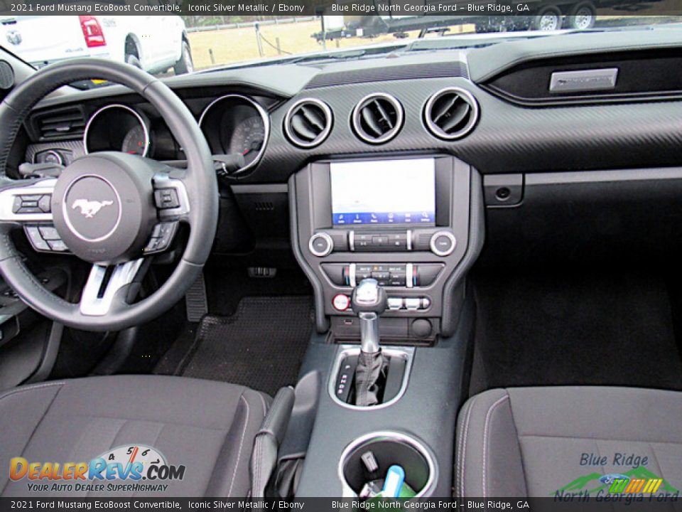Dashboard of 2021 Ford Mustang EcoBoost Convertible Photo #18