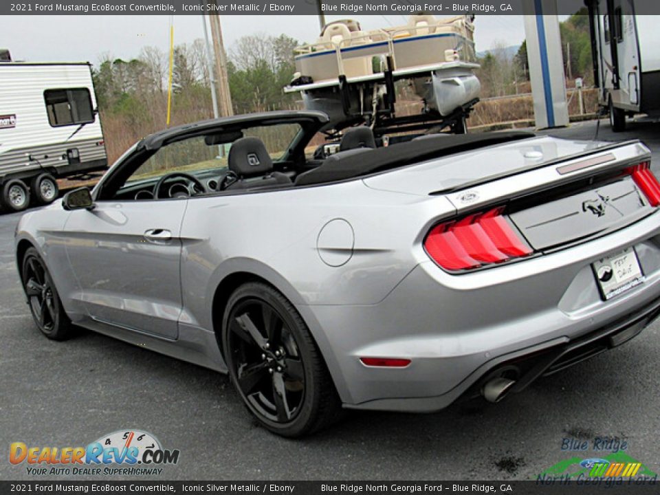 2021 Ford Mustang EcoBoost Convertible Iconic Silver Metallic / Ebony Photo #30