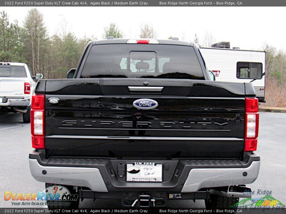 2022 Ford F250 Super Duty XLT Crew Cab 4x4 Agate Black / Medium Earth Gray Photo #4