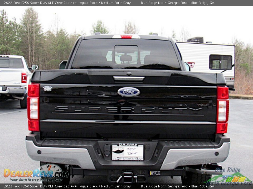 2022 Ford F250 Super Duty XLT Crew Cab 4x4 Agate Black / Medium Earth Gray Photo #4