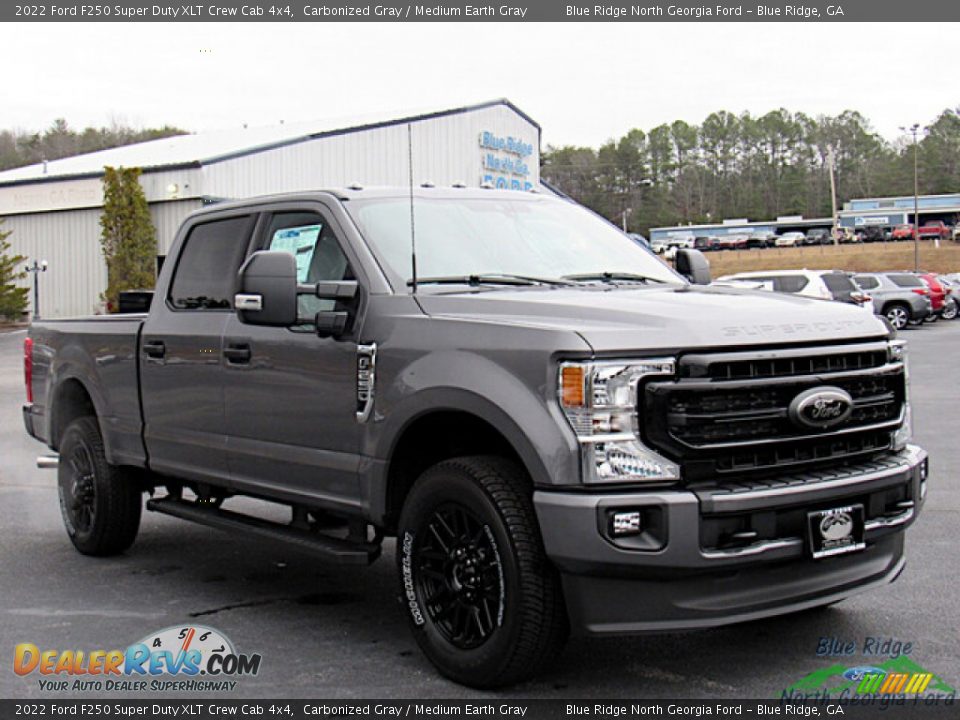 2022 Ford F250 Super Duty XLT Crew Cab 4x4 Carbonized Gray / Medium Earth Gray Photo #7