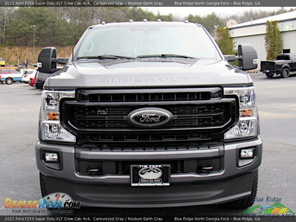 2022 Ford F250 Super Duty XLT Crew Cab 4x4 Carbonized Gray / Medium Earth Gray Photo #8