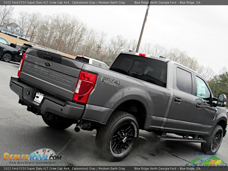 2022 Ford F250 Super Duty XLT Crew Cab 4x4 Carbonized Gray / Medium Earth Gray Photo #28