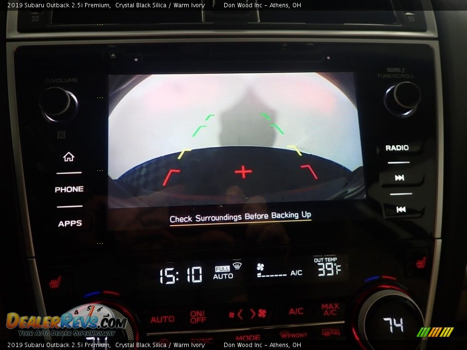 2019 Subaru Outback 2.5i Premium Crystal Black Silica / Warm Ivory Photo #2