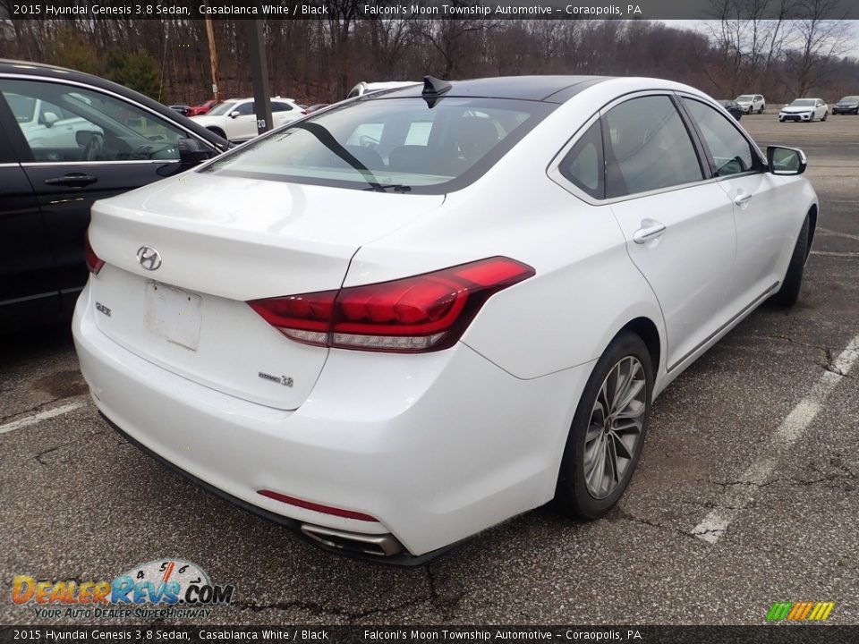 2015 Hyundai Genesis 3.8 Sedan Casablanca White / Black Photo #4