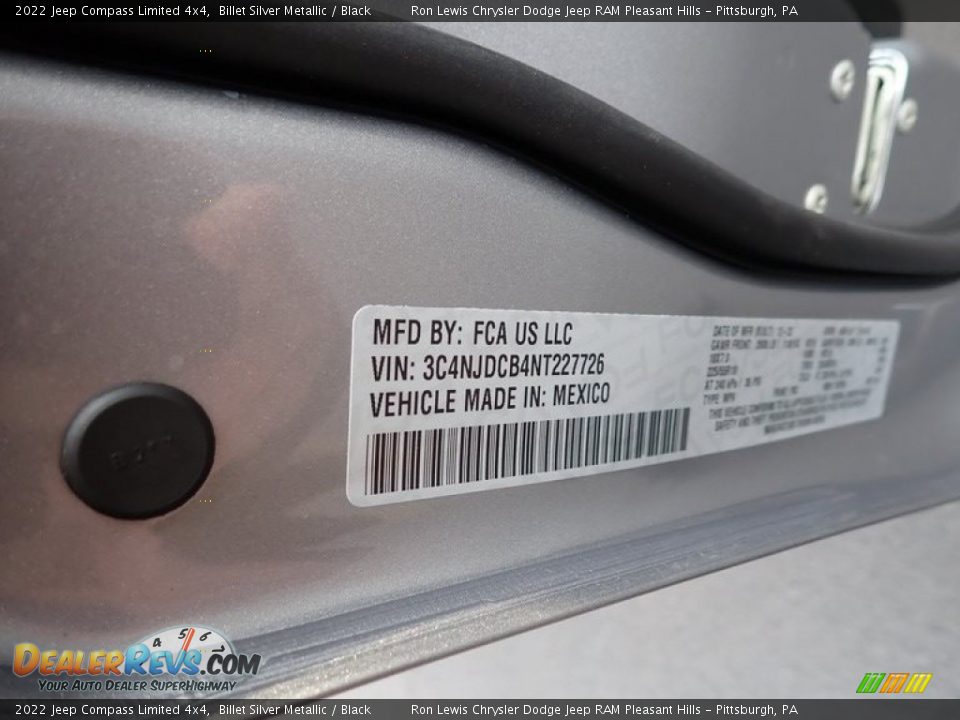 2022 Jeep Compass Limited 4x4 Billet Silver Metallic / Black Photo #14