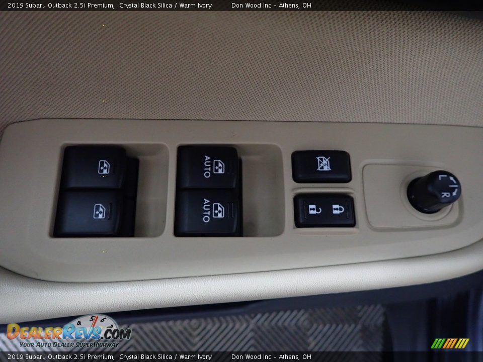 2019 Subaru Outback 2.5i Premium Crystal Black Silica / Warm Ivory Photo #18