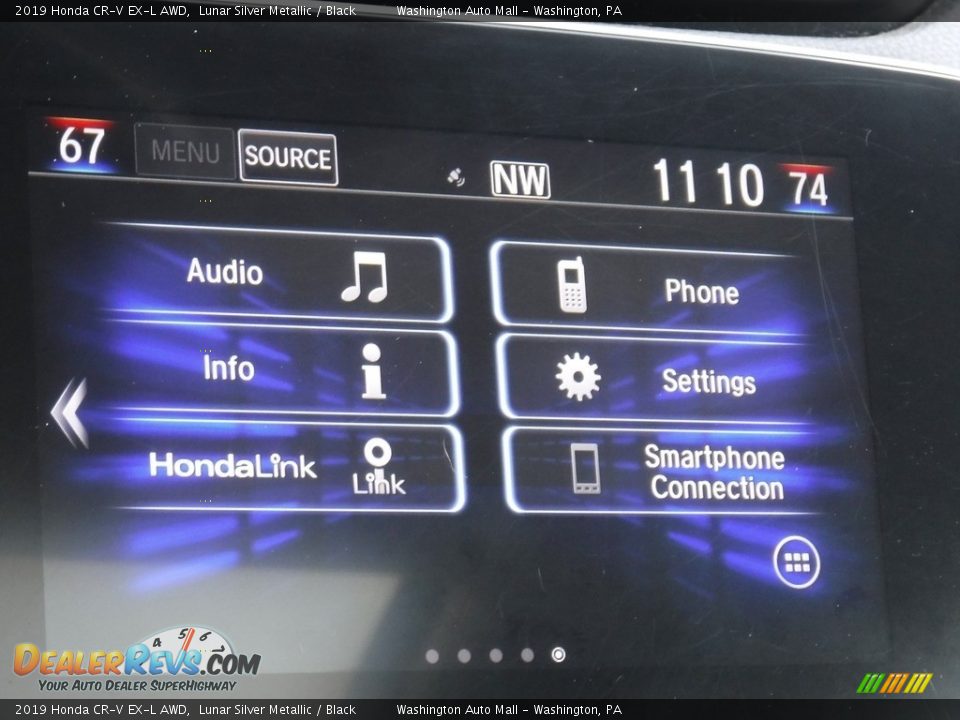 2019 Honda CR-V EX-L AWD Lunar Silver Metallic / Black Photo #23