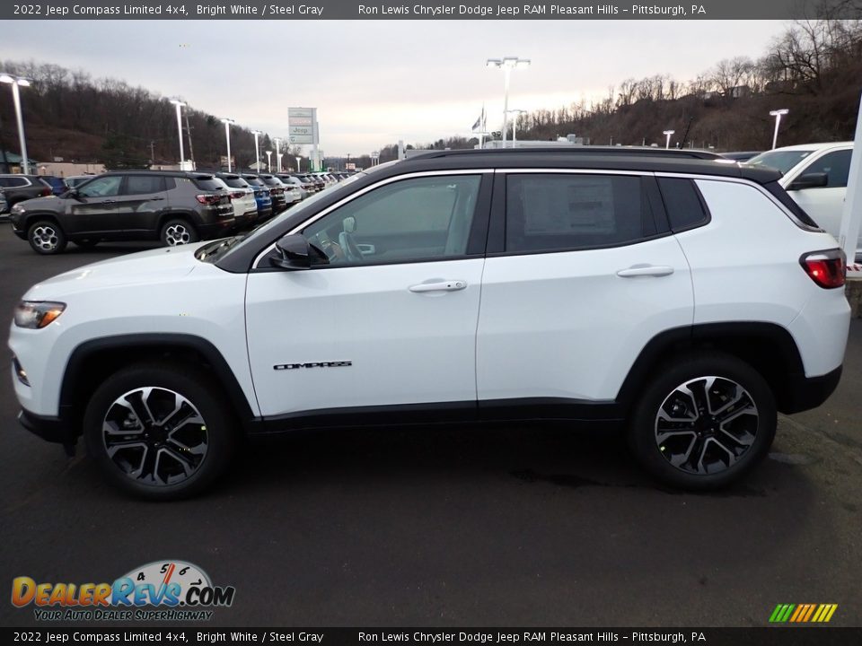 2022 Jeep Compass Limited 4x4 Bright White / Steel Gray Photo #2