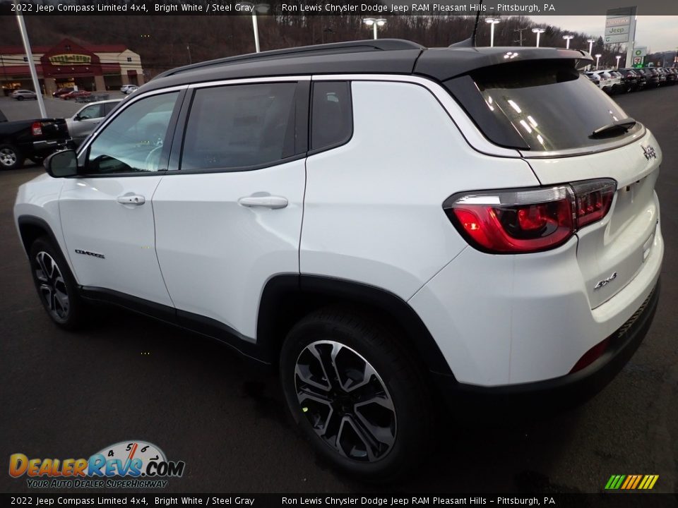 2022 Jeep Compass Limited 4x4 Bright White / Steel Gray Photo #3