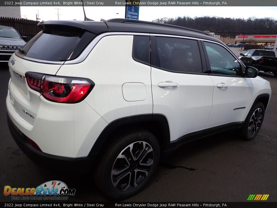 2022 Jeep Compass Limited 4x4 Bright White / Steel Gray Photo #6