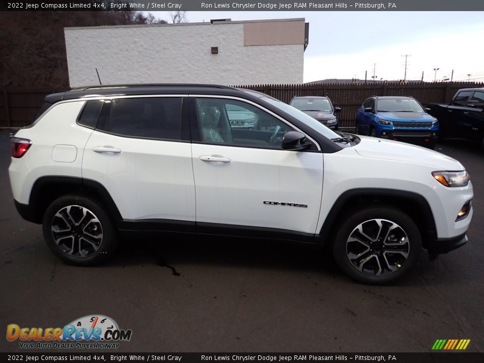 2022 Jeep Compass Limited 4x4 Bright White / Steel Gray Photo #7