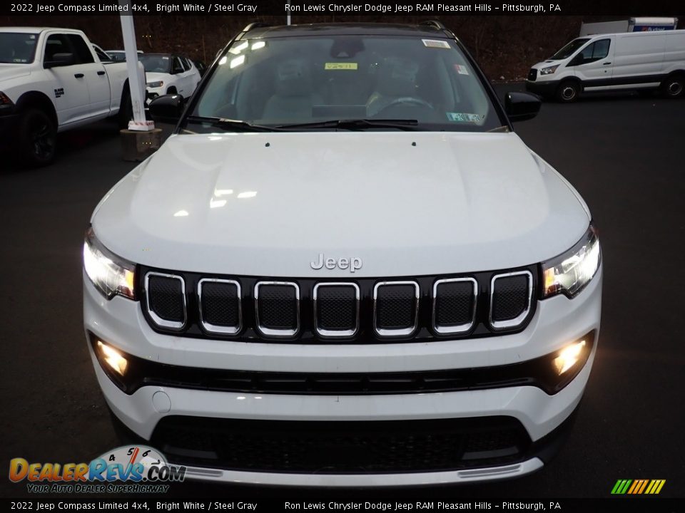 2022 Jeep Compass Limited 4x4 Bright White / Steel Gray Photo #9