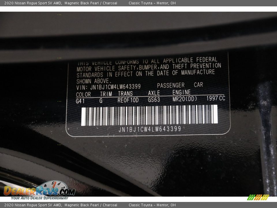 2020 Nissan Rogue Sport SV AWD Magnetic Black Pearl / Charcoal Photo #22