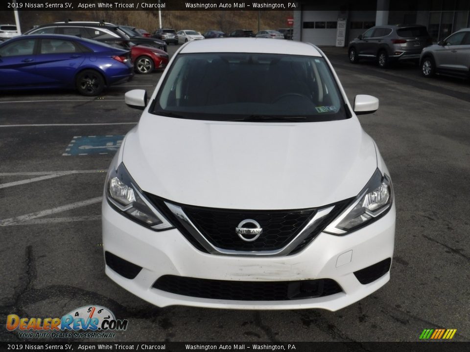 2019 Nissan Sentra SV Aspen White Tricoat / Charcoal Photo #4