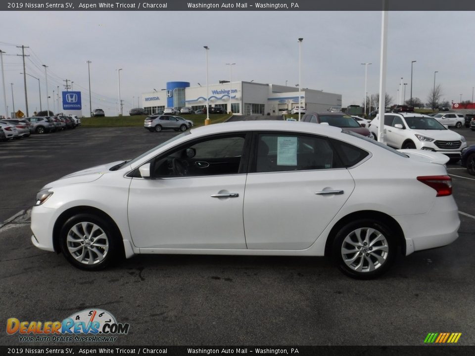 2019 Nissan Sentra SV Aspen White Tricoat / Charcoal Photo #6