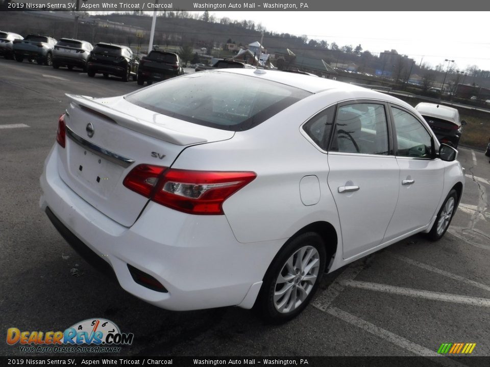 2019 Nissan Sentra SV Aspen White Tricoat / Charcoal Photo #8