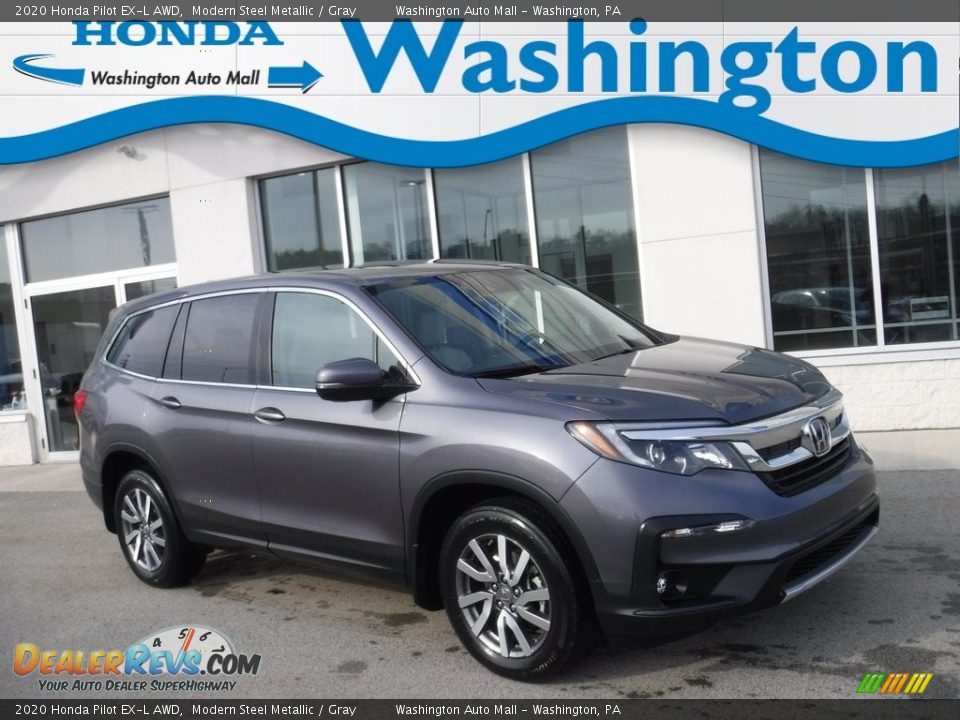 2020 Honda Pilot EX-L AWD Modern Steel Metallic / Gray Photo #1