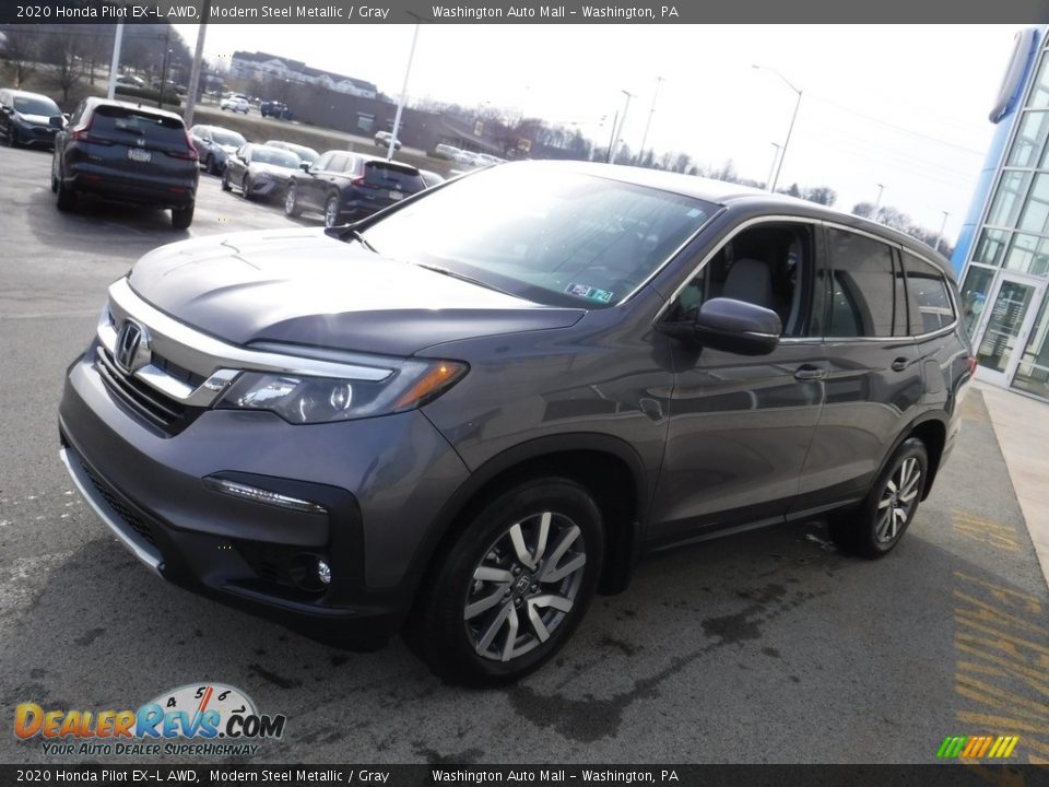 2020 Honda Pilot EX-L AWD Modern Steel Metallic / Gray Photo #6