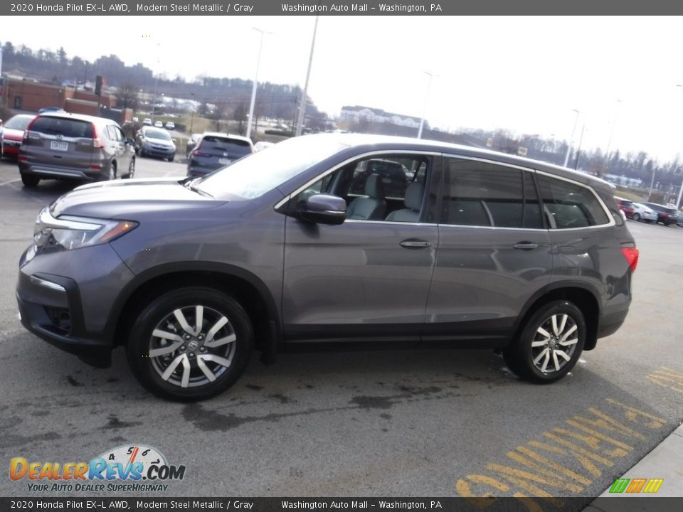2020 Honda Pilot EX-L AWD Modern Steel Metallic / Gray Photo #7