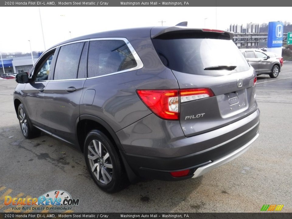 2020 Honda Pilot EX-L AWD Modern Steel Metallic / Gray Photo #8