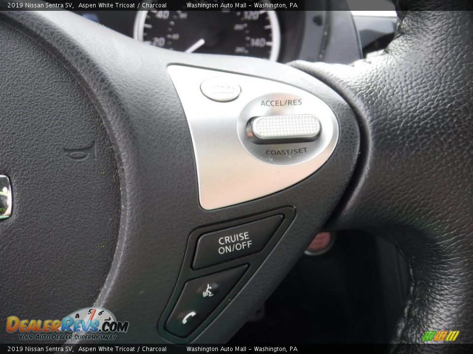 2019 Nissan Sentra SV Aspen White Tricoat / Charcoal Photo #20