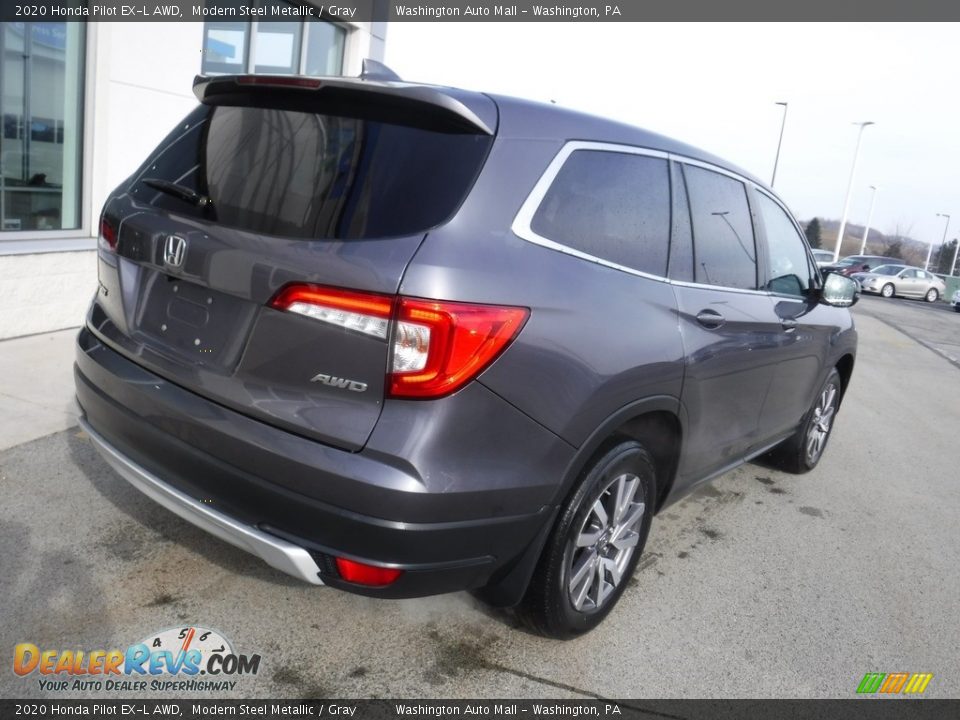 2020 Honda Pilot EX-L AWD Modern Steel Metallic / Gray Photo #10