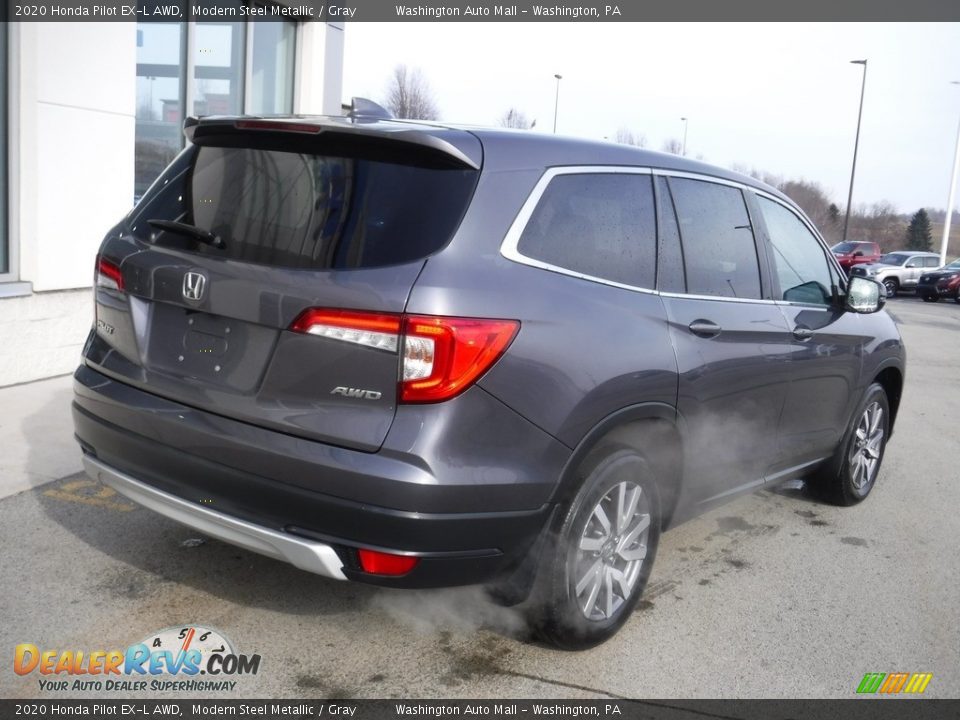 2020 Honda Pilot EX-L AWD Modern Steel Metallic / Gray Photo #11