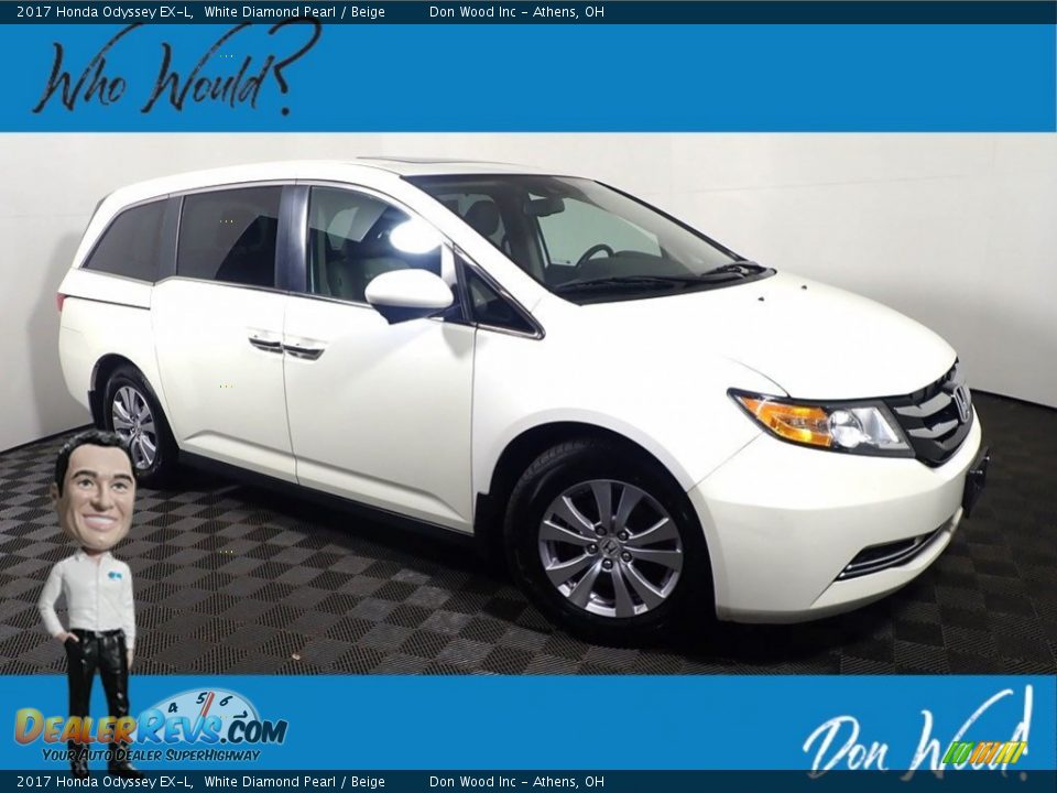 2017 Honda Odyssey EX-L White Diamond Pearl / Beige Photo #1