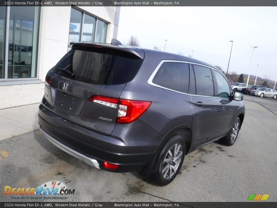 2020 Honda Pilot EX-L AWD Modern Steel Metallic / Gray Photo #12