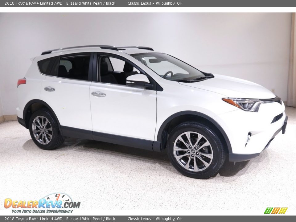 2018 Toyota RAV4 Limited AWD Blizzard White Pearl / Black Photo #1